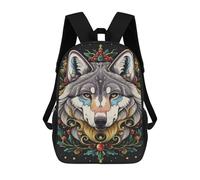 sinyumoney Wolf Majesty Backpack School Lightweight Airport College Students Back Pack for School/Work/Travel 17inch