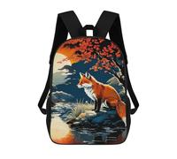 sinyumoney Wolf Moon Landscape Backpack School Water Resistant Computer Rucksack for Boys/Girls/Teenagers 17inch