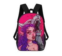 sinyumoney Wolf Moon Mystic -1 School Backpack Large Water Resistant Laptop Backpack for Men, Women & Teenage Boys 17inch