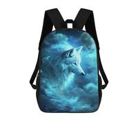 sinyumoney Wolf Moon Night Sky Backpack School Bag Business Durable Laptop Bag for Campus Outdoor Travel Sports 17inch