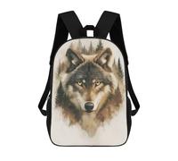 sinyumoney Wolf Mountain Forest Backpack School Bag School Secondary High School College Backpack Travel for Girls Boys Teenage 17inch