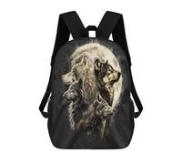sinyumoney Wolf Pack Moon T-Shirt School Bags Large Water Resistant Laptop Backpack - Perfect for Travel, Work And Daily Use 17inch