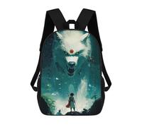 sinyumoney Wolf Samurai 17 Inch Kids Backpack Fashion Fun Backpack Book Bag for Boys And Teenager 3D Printed for Boys