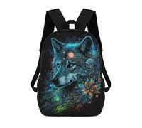 sinyumoney Wolf Spirit Art Print-1 School Backpack High Secondary School Bags Casual Backpack for Girl, Teen Girls 17inch
