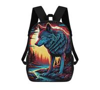 sinyumoney Wolf Spirit Art Print-14 Rucksack Water Resistant Travel Backpack Computer Bag for Teenage Girls Boys Women Men 17inch