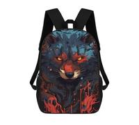 sinyumoney Wolf Spirit Art Print-8 Backpack School Bag Water Resistant School Bag Business Backpack for Boys/Girls/Teenagers 17inch