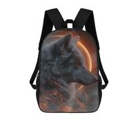 sinyumoney Wolf Spirit Art Print School Bags Lightweight Schoolbag Dayback Bookbag College for Boys/Girls/Teenagers 17inch