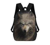 sinyumoney Wolf's Roar Wild Spirit School Backpack for Girls Backpack Water Repellent Casual Daypack Lightweight Rucksack Boy Girl School Backpack 17inch