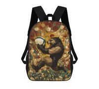 sinyumoney Wolverine Rugby Player Kids Backpack Girls 3D School Bags, Children's Rucksack Toddler Schoolbag,Casual Daypacks Fashion Bookbag Bag 17inch