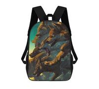 sinyumoney Wolves of Gwent Artwork School Bag Bookbag 3D Printed Children's Backpacks for Kids Boy Girl Book Bags Kids School Bag Travel Rucksacks 17inch