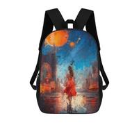 sinyumoney Woman in The Red Dress Backpack School Bag Work Business College School for Men/Women 17inch