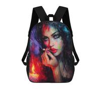 sinyumoney Woman Smoking with Candle Rucksack Lightweight Casual Daypack School Backpacks- Perfect for Travel, Work And Daily Use 17inch