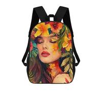 sinyumoney Woman Surrounded by Flowers Backpack School Lightweight Casual Daypack School Backpacks for Men, Women & Teenage Boys 17inch