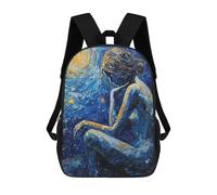 sinyumoney Woman Under Starry Sky School Backpack Lightweight Casual Daypack School Backpacks for Boys/Girls/Teenagers 17inch