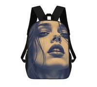 sinyumoney Womans Face Close-Up Backpack School Bag Rucksack for Girls Boys Backpacks Large Capacity Kids Back Pack Lightweight School Bags for Children Students 17inch