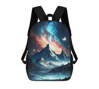 sinyumoney Wonder Everest Mount Backpack 3D Printed Children's School Backpack Kids Travel Backpacks High Capacity Book Bags Children's Backpack Rucksack 17inch