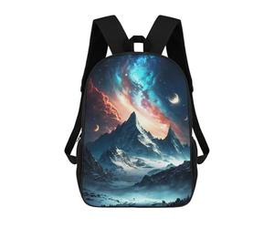 sinyumoney Wonder Everest Mount Backpack 3D Printed Children's School Backpack Kids Travel Backpacks High Capacity Book Bags Children's Backpack Rucksack 17inch
