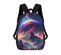 sinyumoney Wonderland Planetary Backpack 3D Printed Children's School Backpack Kids Travel Backpacks High Capacity Book Bags Children's Backpack Rucksack 17inch