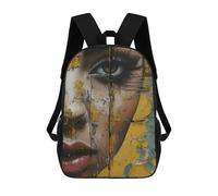 sinyumoney Wooden Muse Backpacks Kids School Backpack School Bag 3D Printed School Bag for Boys Elementary And Middle School Students 17inch