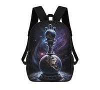 sinyumoney World of Chess Kids School Backpack School Bag 3D Printed School Bag for Boys Elementary And Middle School Students 17inch