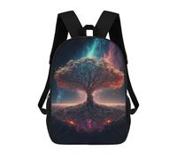 sinyumoney World Tree Yggdrasil School Backpack School Bags for Girls Boys Backpack with Pocket Fashion School Bag Kids Backpack 17inch