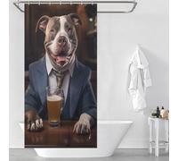 sinyumoney XL Bully in The Pu Anti-Mould Proof Resistant Quick Drying Proof Resistant Soft Fabric Hotel Shower Curtain for Bathtub Shower Stall 35.43x70.87Inch（90x180cm）