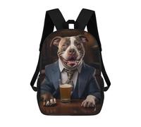 sinyumoney XL Bully in The Pu Backpacks Kids Student Schoolbag,3D Printed Backpacks,Elementary And Middle School Students Backpacks for Boys Girls 17inch