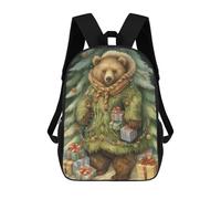 sinyumoney Xmas Bear for Kids School Backpack Work Laptop Backpack Rucksack Bag for Camping Outdoor Adventures And Daily Travel 17inch