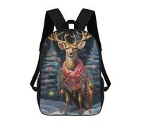 sinyumoney Xmas Deer Backpack School Bag Travel College Rucksack Backpacks for Camping Outdoor Adventures And Daily Travel 17inch