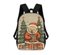 sinyumoney Xmas Gifts for Bear School Bag Backpack Teen Schoolbag 3D Printing Adjustable Schoolbag Fashion Pocket Bag for Kids Boys Girls Students And Teenagers Fans 17inch
