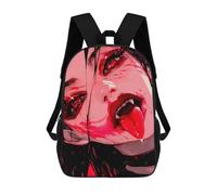 sinyumoney Yandere Anime Vampire Girl Backpack Cartoon Plush Bag, 3D Backpack for Kids School Bag Birthday Gift Idea for Boys And Girls 17inch