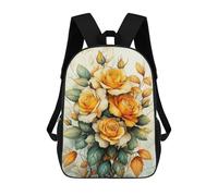 sinyumoney Yellow Rose Bouquet School Bags Lightweight Airport College Students Back Pack for Camping Outdoor Adventures And Daily Travel 17inch