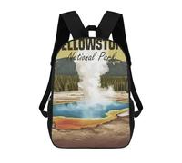 sinyumoney Yellowstone National Park Children's Backpacks School 3D Printed Bag Bookbag for Kids Travel Rucksacks Boy Girl Book Bags Kids School Bag 17inch
