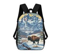 sinyumoney Yellowstone National Park in Winter Backpack School Bag Daypacks Business Backpack Water Resistant Bookbag for Men/Women 17inch