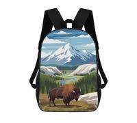 sinyumoney Yellowstone National Park Kids Backpack Girls 3D School Bags, Children's Rucksack Toddler Schoolbag,Casual Daypacks Fashion Bookbag Bag 17inch