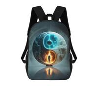 sinyumoney Yin And Yang Portal Backpacks Kids Student Schoolbag,3D Printed Backpacks,Elementary And Middle School Students Backpacks for Boys Girls 17inch