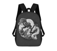 sinyumoney Yin Yang Bonsai Dragon Rucksack Lightweight Casual Daypack School Backpacks for Campus Outdoor Travel Sports 17inch