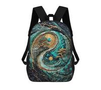 sinyumoney Yin Yang Harmony Kintsugi Art Rucksack Rucksack Casual Daypacks School Work Travel Bag for School/Work/Travel 17inch