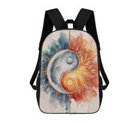 sinyumoney Yin Yang Sun And Moon Rucksacks 3D Printed Children Backpacks Fashion Casual Daypack Cute Travel Bags Outdoor Casual Daypack for Boy And Girl 17inch