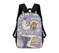 sinyumoney Yoga Fail Mountain Goat Edition Backpack School Bag Lightweight Schoolbag Dayback Bookbag College for Men/Women 17inch