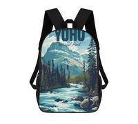 sinyumoney Yoho National Park Canada Children's School Backpack 3D Printed for Kids Travel Rucksacks Book Bags for Boys Elementary School Students 17inch