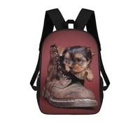 sinyumoney Yorkie Boots Rucksack Computer Rucksack for School/Work/Travel for Camping Outdoor Adventures And Daily Travel 17inch
