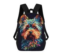 sinyumoney Yorkshier Terrier Abstract Children's Backpacks School Backpack 3D Printed for Kids Travel Rucksacks Book Bags Kids 17inch School Bag