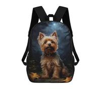 sinyumoney Yorkshire Terrier at Night Backpack School Daypacks Business Backpack Water Resistant Bookbag for Girls Boys Teenage 17inch