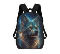 sinyumoney Yorkshire Terrier Dog(2) Children's Backpack, 3D Printed School Backpack, Backpack for Boys Girls, Adjustable School Bag for Primary School 17inch