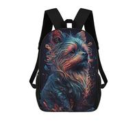 sinyumoney Yorkshire Terrier Dog Children's School Backpack 3D Printed for Kids Travel Rucksacks Book Bags Kids School Bag 17inch
