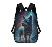 sinyumoney Yorkshire Terrier Dog Hip 3D Printed Kids Backpacks Boys Fashion School Bag Travel Backpacks School Bags for Boys Elementary School Students 17inch