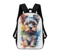 sinyumoney Yorkshire Terrier Puppy Backpack School Bag Lightweight Airport College Students Back Pack for Men, Women & Teenage Boys 17inch