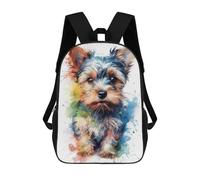 sinyumoney Yorkshire Terrier Puppy School Backpack School Secondary High School College Backpack Travel for Men, Women & Teenage Boys 17inch