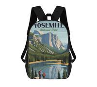 sinyumoney Yosemite National Park School Bag Bookbag 3D Printed Children's Backpacks for Kids Boy Girl Book Bags Kids School Bag Travel Rucksacks 17inch